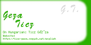 geza ticz business card